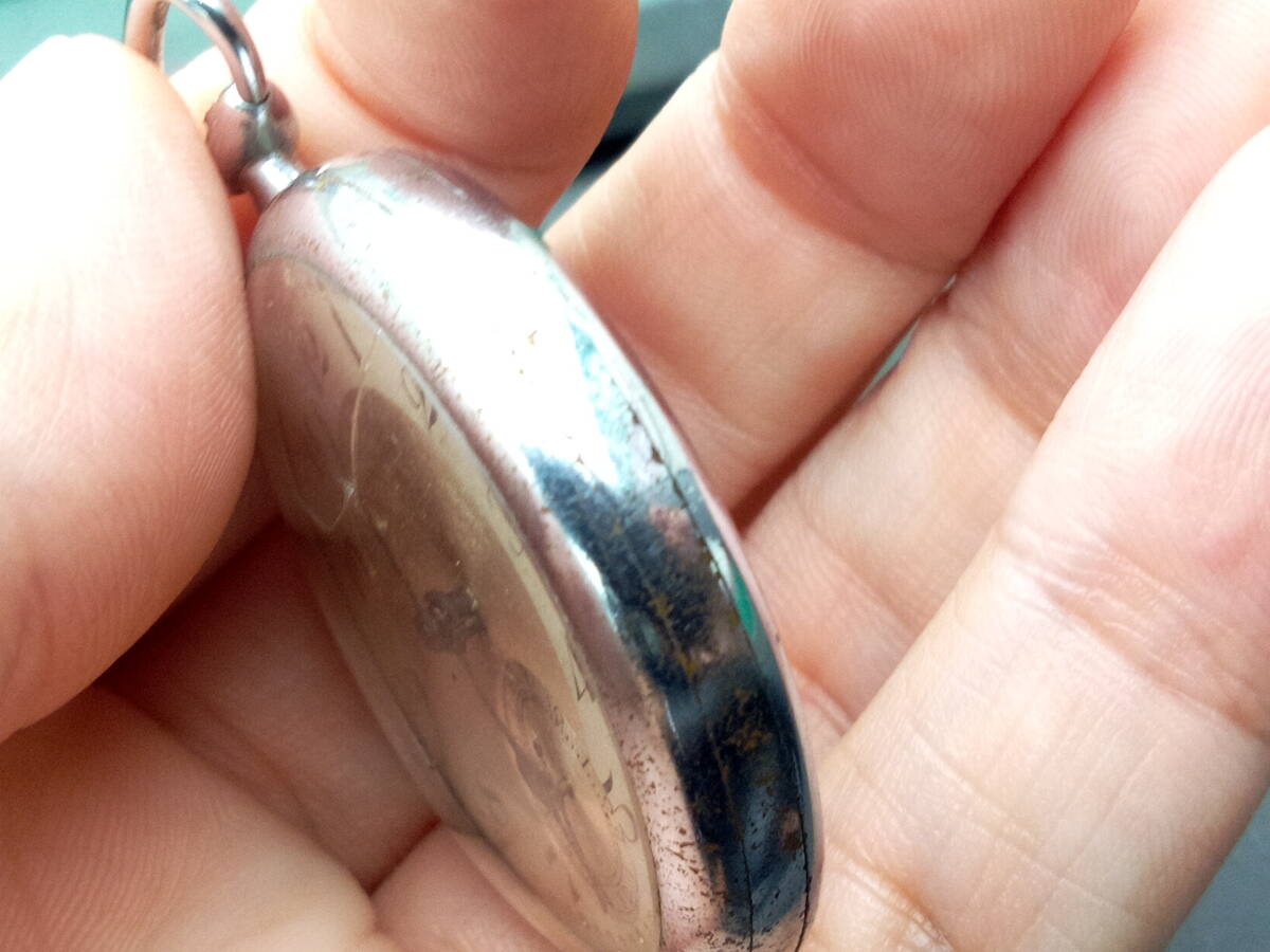 ジャンク　アンティーク　SEIKO　EMPIRE　セイコー　エンパイア　手巻き懐中時計　レコード文字盤_画像4