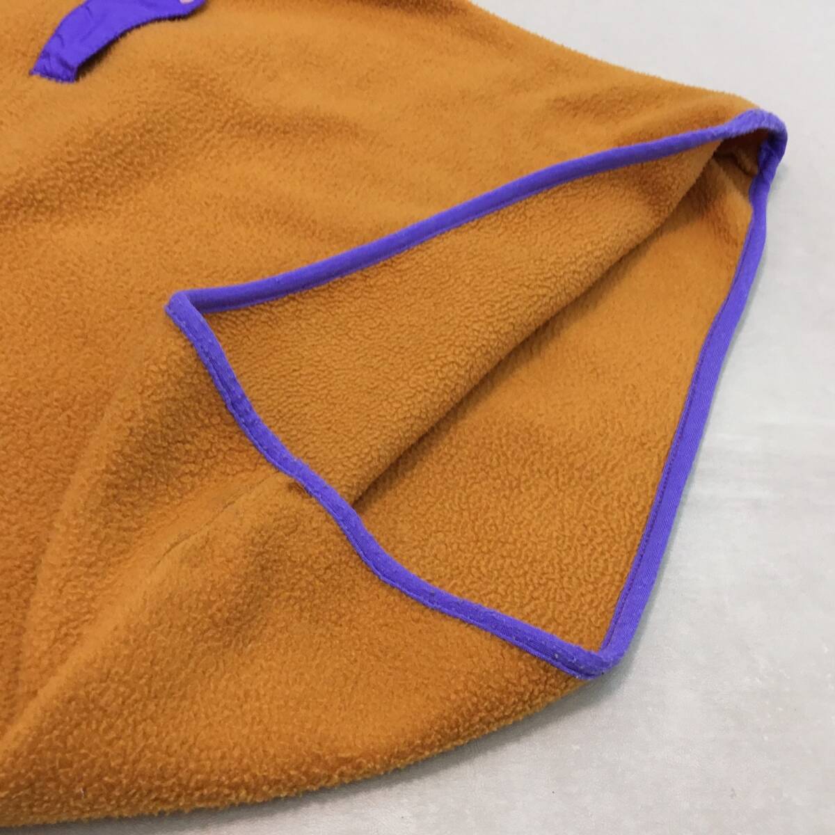 ■80s?90s patagonia パタゴニア Snap-T スナップT フリース トップス オレンジ メンズ Rマークあり スナップボタン アウトドア 0.46kg