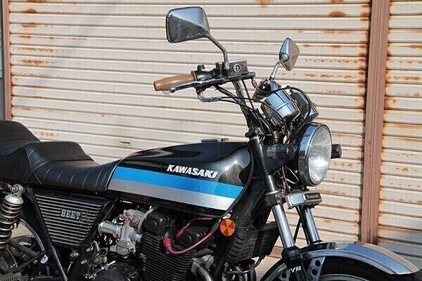 [137] 09280225★ 定番 YBしぼり ハンドル 高さ15cm 幅64cm 汎用 バイク ハンドルバー 径 22.2mm パイプハンドル type3_画像4