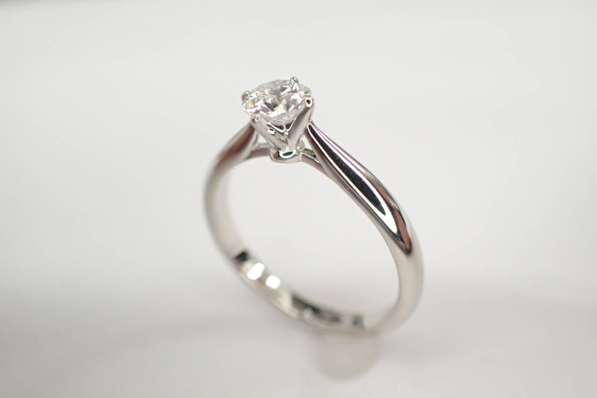 29/美品 田崎真珠 タサキ Pt1000 ダイヤ0.37ct リング 指輪_画像4