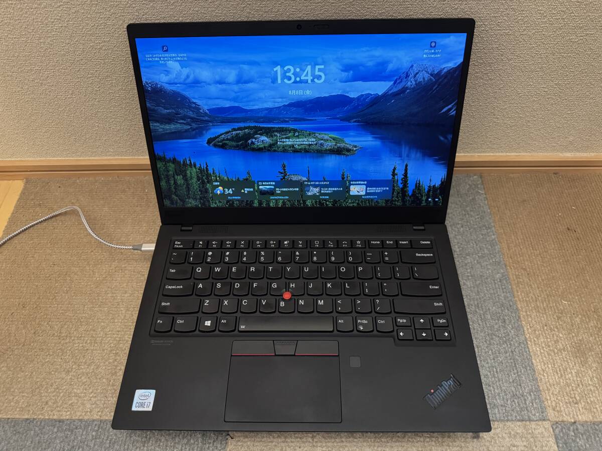 美品 ThinkPad X1 英語キーボード 10世代Corei7 メモリ16G ThinkPad X1 Carbon Gen8 i7-10510U 16G SSD256G 14インチWUXGA Wi-Fi6