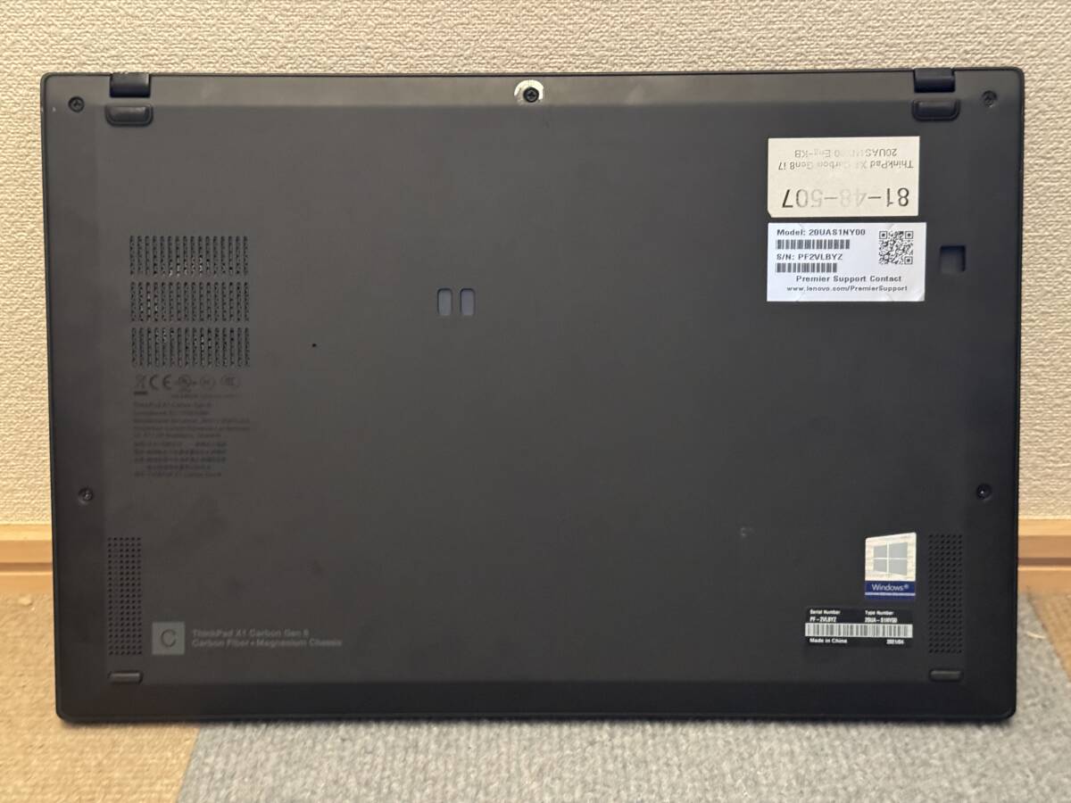 美品 ThinkPad X1 英語キーボード 10世代Corei7 メモリ16G ThinkPad X1 Carbon Gen8 i7-10510U 16G SSD256G 14インチWUXGA Wi-Fi6