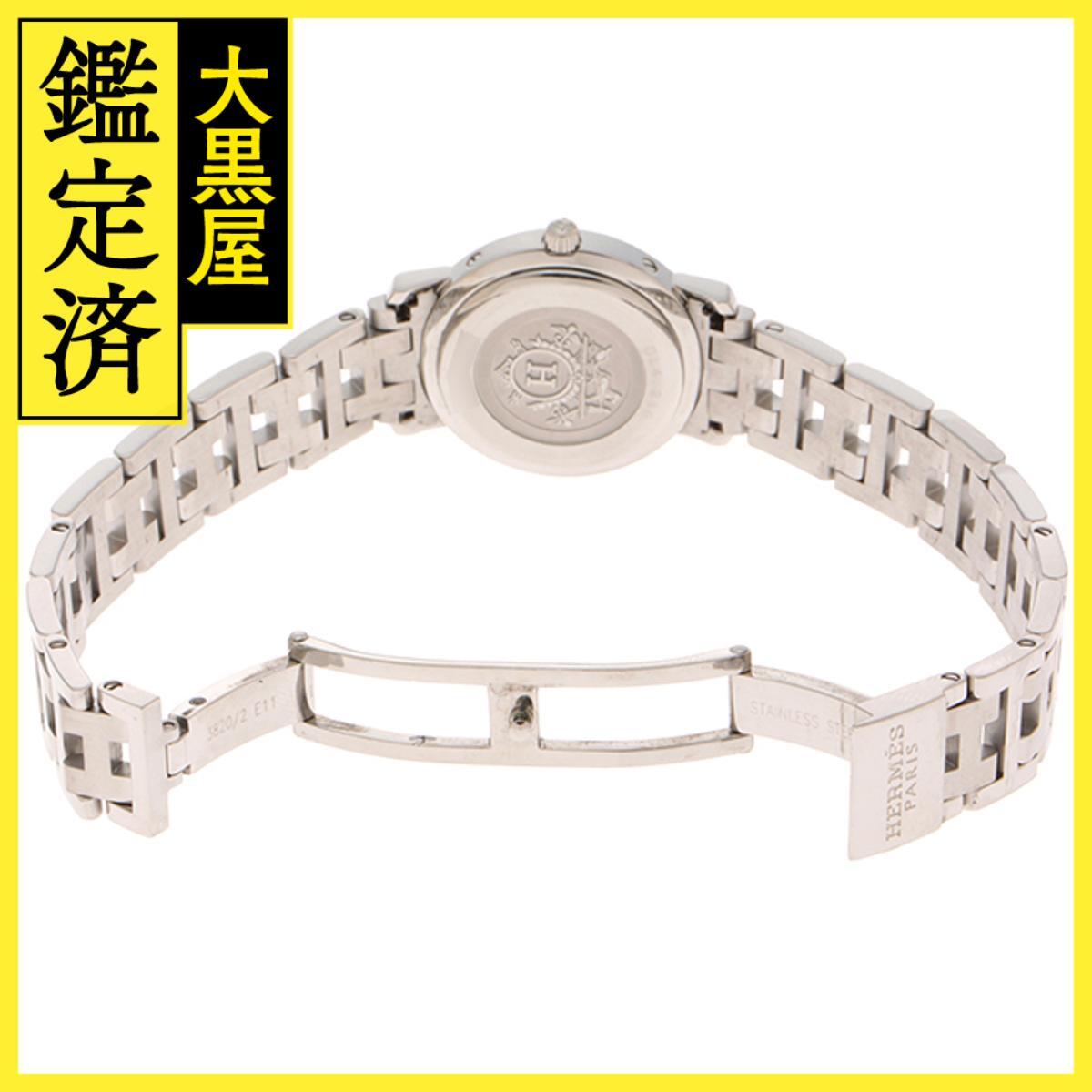 Hermes エルメス クリッパー CL4.210 SS ブラック 女性用/Ladies watches