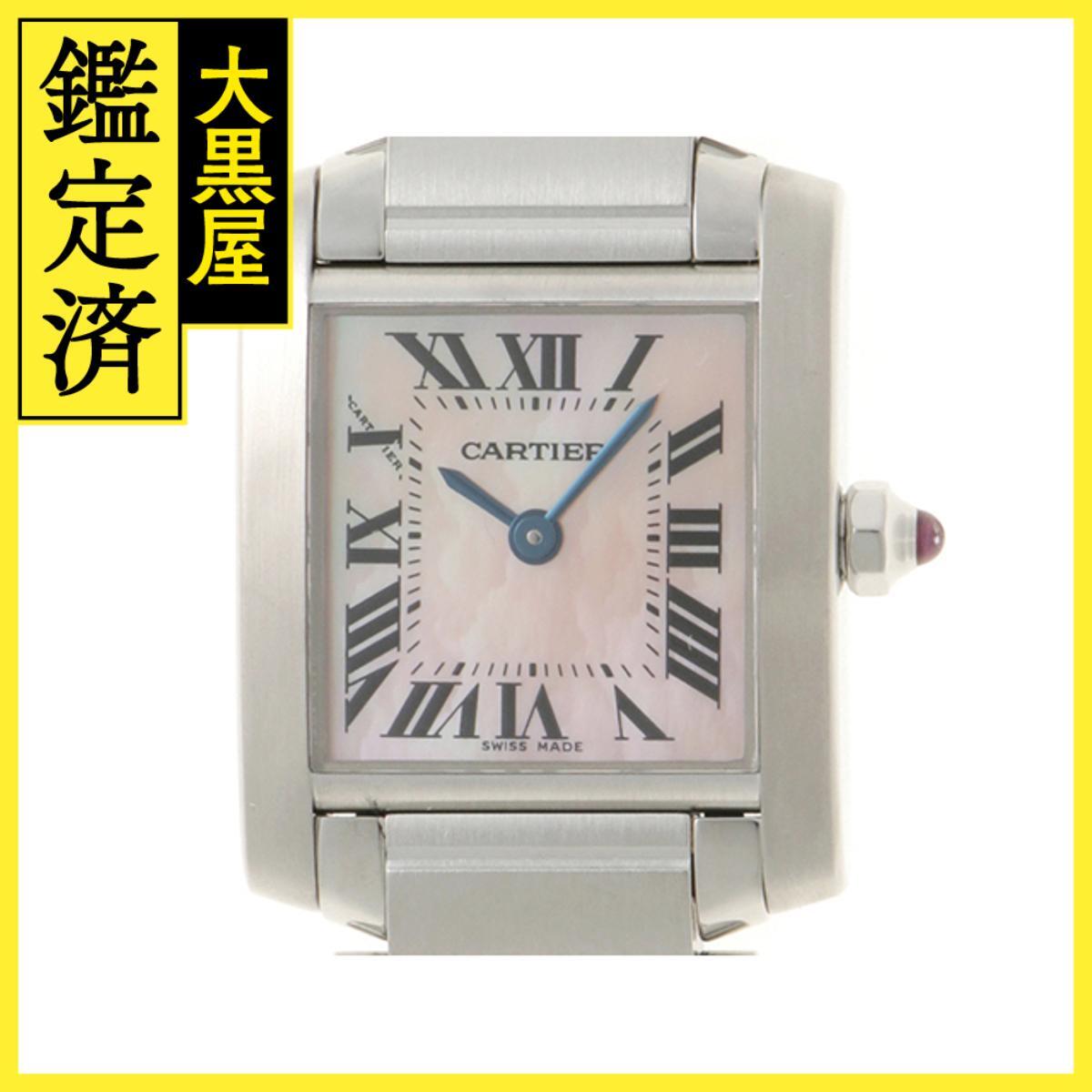 Cartier カルティエ タンクフランセーズ W51028Q3 SS ピンクシェル 女性用/Ladies watches_画像1