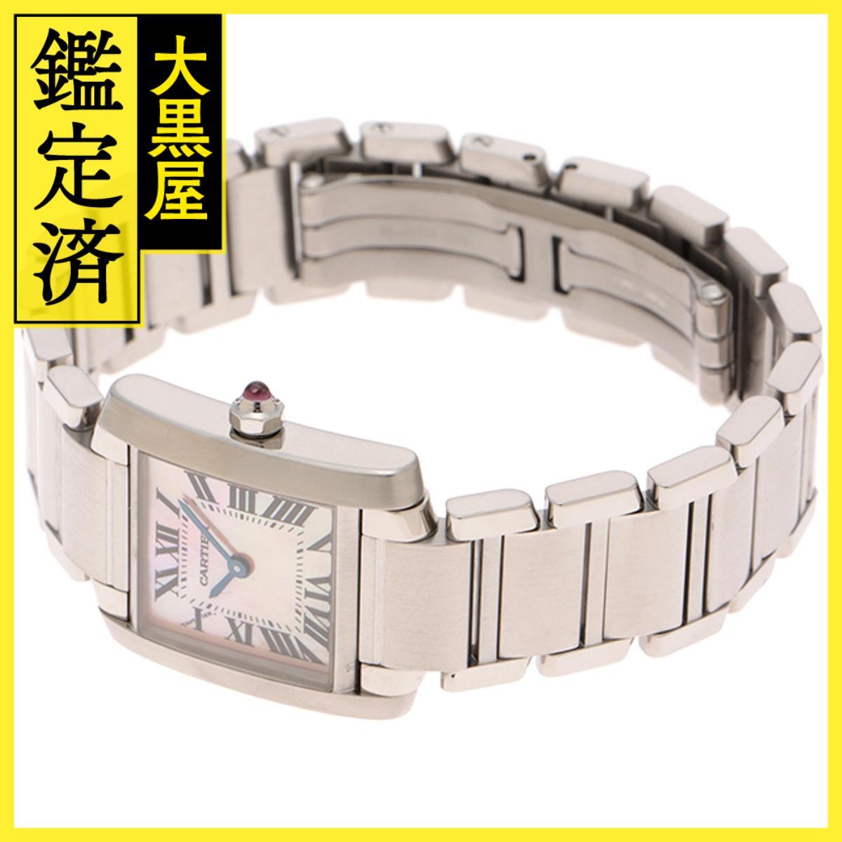 Cartier カルティエ タンクフランセーズ W51028Q3 SS ピンクシェル 女性用/Ladies watches_画像3