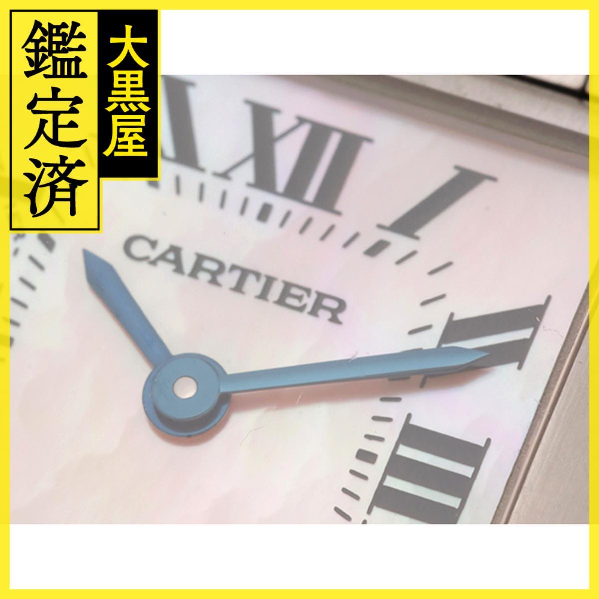 Cartier カルティエ タンクフランセーズ W51028Q3 SS ピンクシェル 女性用/Ladies watches_画像6