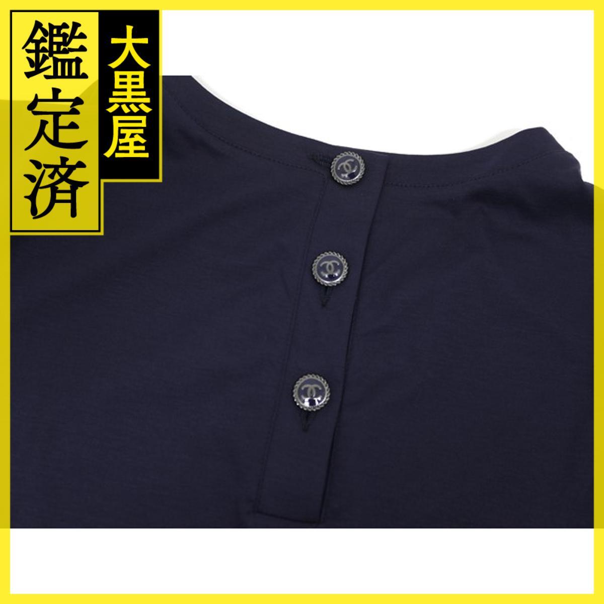 CHANEL シャネル 衣類 ワンピース レディースXL ネイビー コットン P57567K07661_画像7