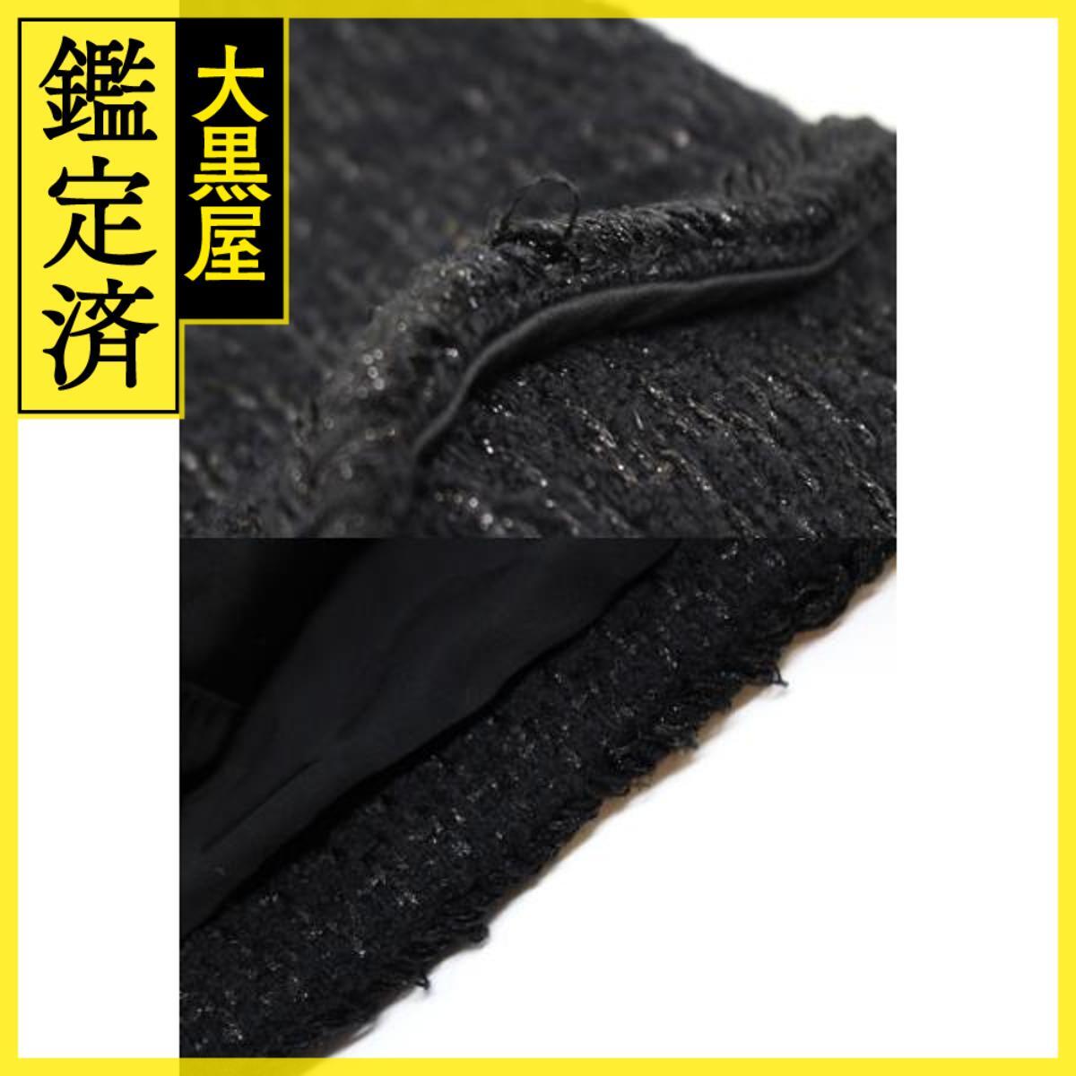 CHANEL　シャネル　ツイードコート　レディース34　ブラック　ウール　P62037V47063