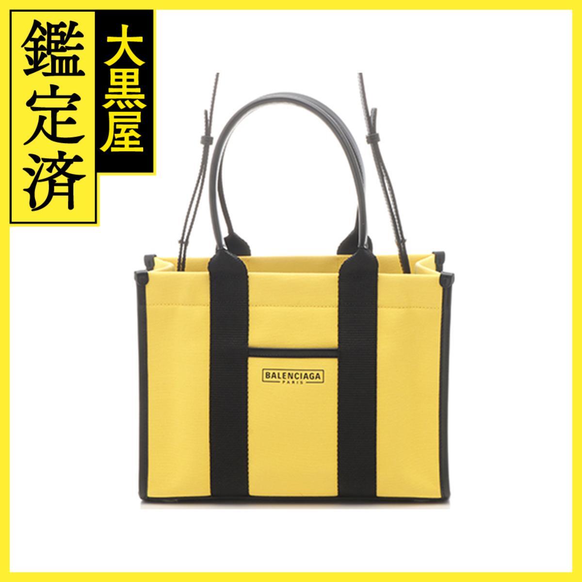 BALENCIAGA Balenciaga аппаратное обеспечение маленький большая сумка мужской желтый черный парусина 2148103897573 BALENCIAGA Balenciaga аппаратное обеспечение маленький большая сумка мужской желтый черный парусина 2148103897573