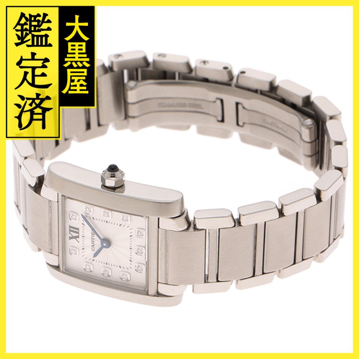 Cartier カルティエ タンクフランセーズ WE110006 SS クォーツ シルバー/11PD 女性用/Ladies watches_画像3