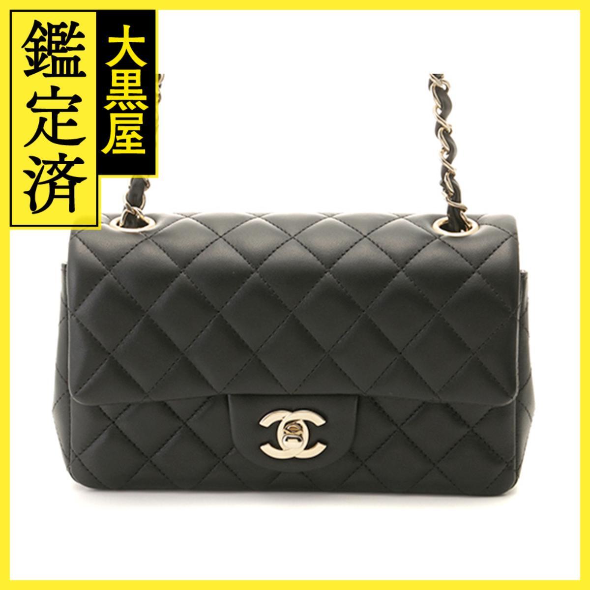 CHANEL シャネル ミニ クラシック マトラッセ20 チェーンショルダー ブラック/GP ラムスキン A69900 ショルダーバッグ_画像1