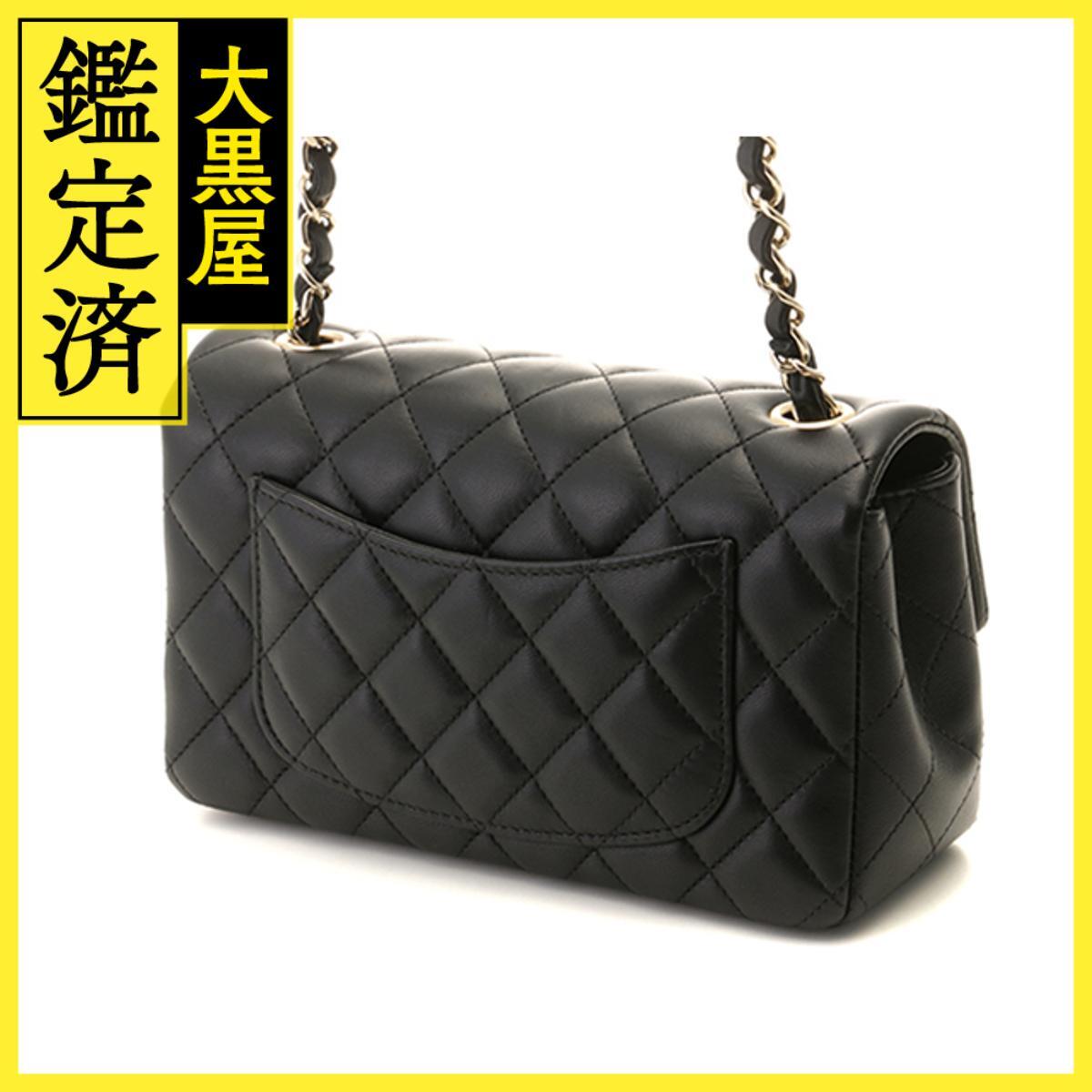 CHANEL シャネル ミニ クラシック マトラッセ20 チェーンショルダー ブラック/GP ラムスキン A69900 ショルダーバッグ_画像2