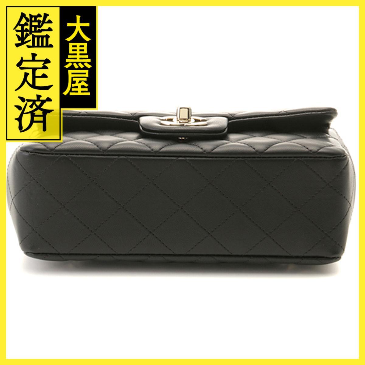 CHANEL シャネル ミニ クラシック マトラッセ20 チェーンショルダー ブラック/GP ラムスキン A69900 ショルダーバッグ_画像3
