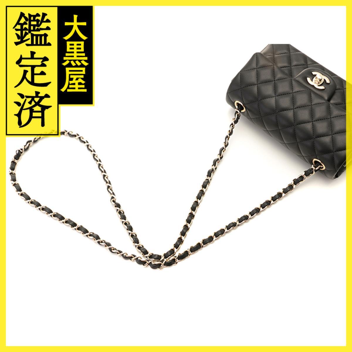 CHANEL シャネル ミニ クラシック マトラッセ20 チェーンショルダー ブラック/GP ラムスキン A69900 ショルダーバッグ_画像4