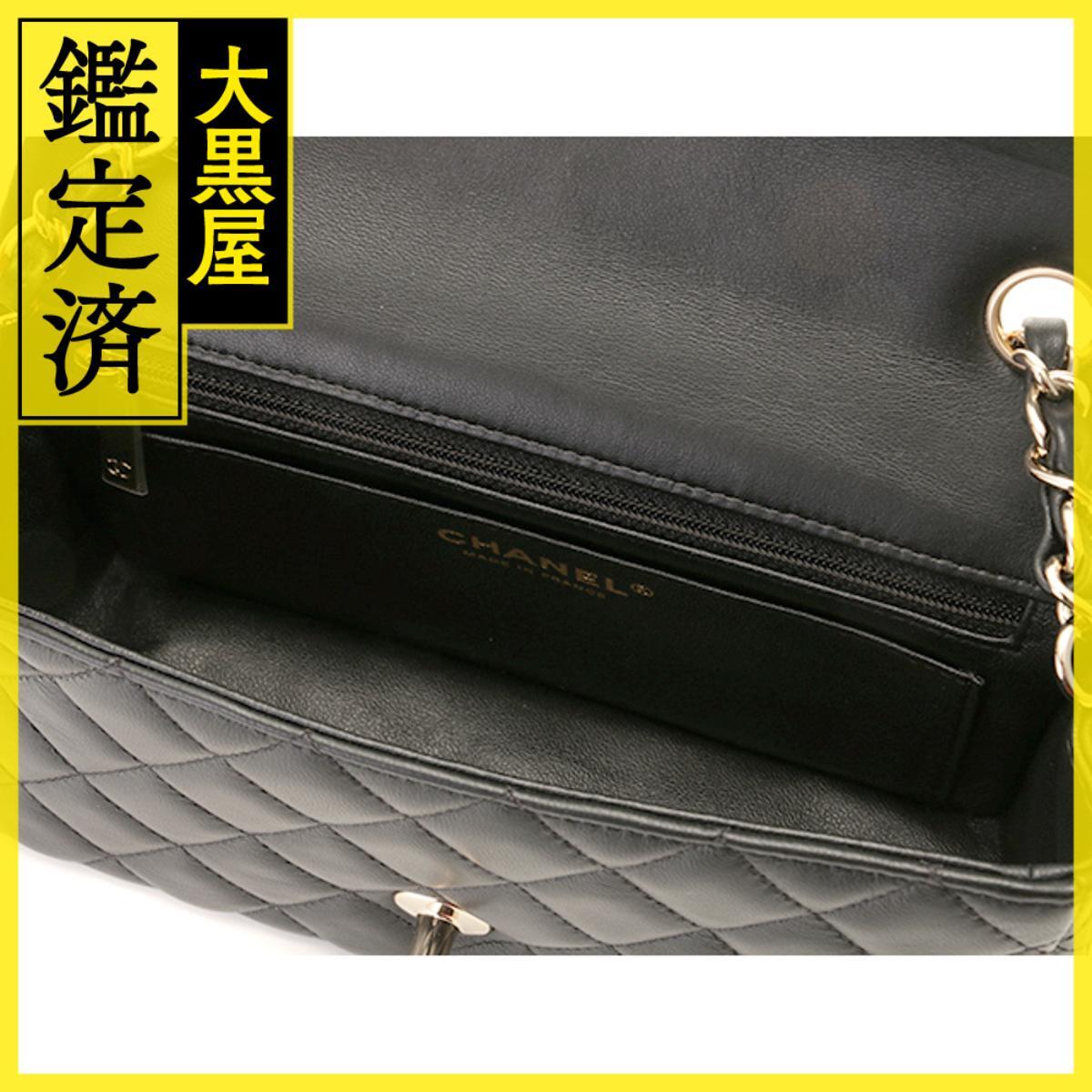 CHANEL シャネル ミニ クラシック マトラッセ20 チェーンショルダー ブラック/GP ラムスキン A69900 ショルダーバッグ_画像6