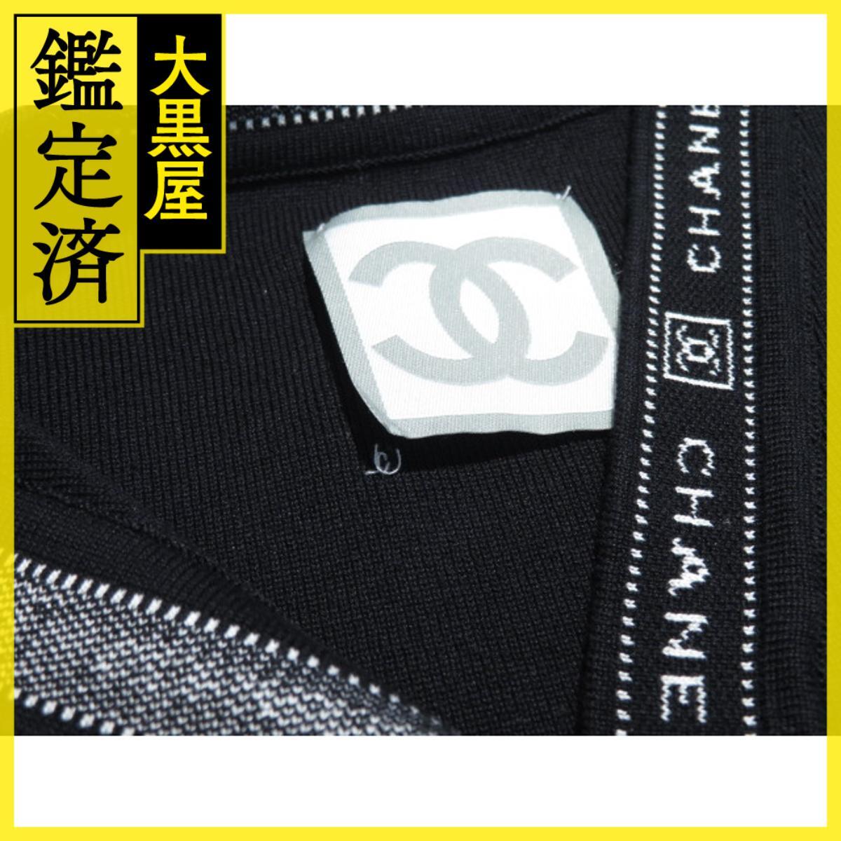 CHANEL　シャネル　スポーツライン半袖ニット　レディース38　ブラック　コットン　P23000V01521　2120500269245_画像5