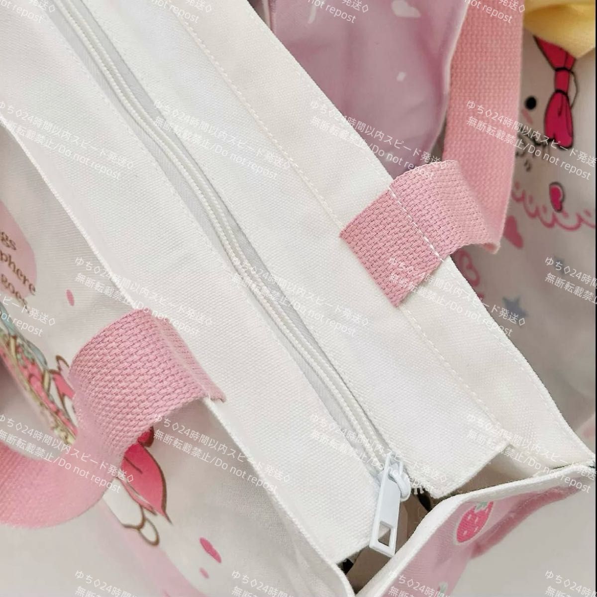 おまけ◎ 海外限定 サンリオ リバーシブル トートバッグ エコバッグ サブバッグ 肩掛け 手提げ 収納 シンプル オシャレ クロミ_画像4