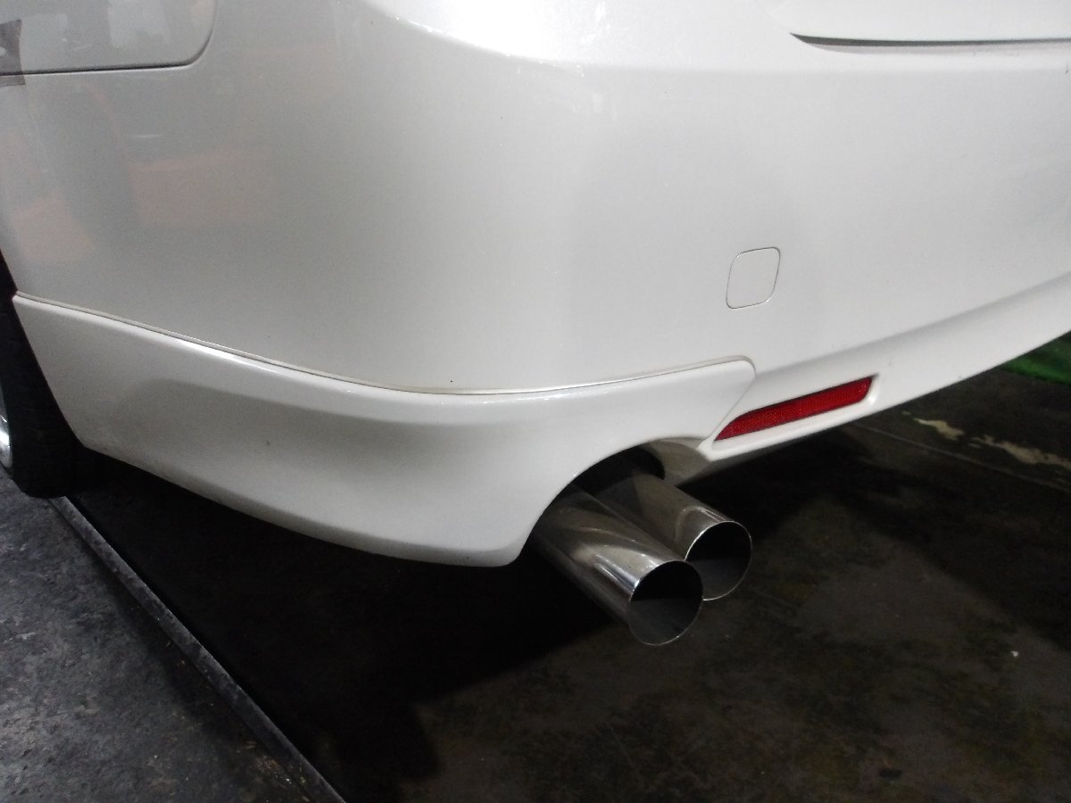 338101★GRX130/マークＸ 【メーカー不明】リア マフラー★左右出し★ワンオフ品★エンジン型式 4GR-FSE★棚落ち無し★