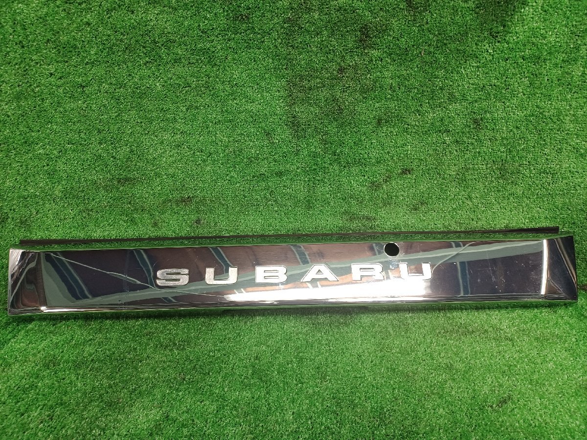 338110★TW1 TW2 サンバー【スバル/純正OP】メッキ モール バックドアガーニッシュ★ナンバー枠★ 2點セット★