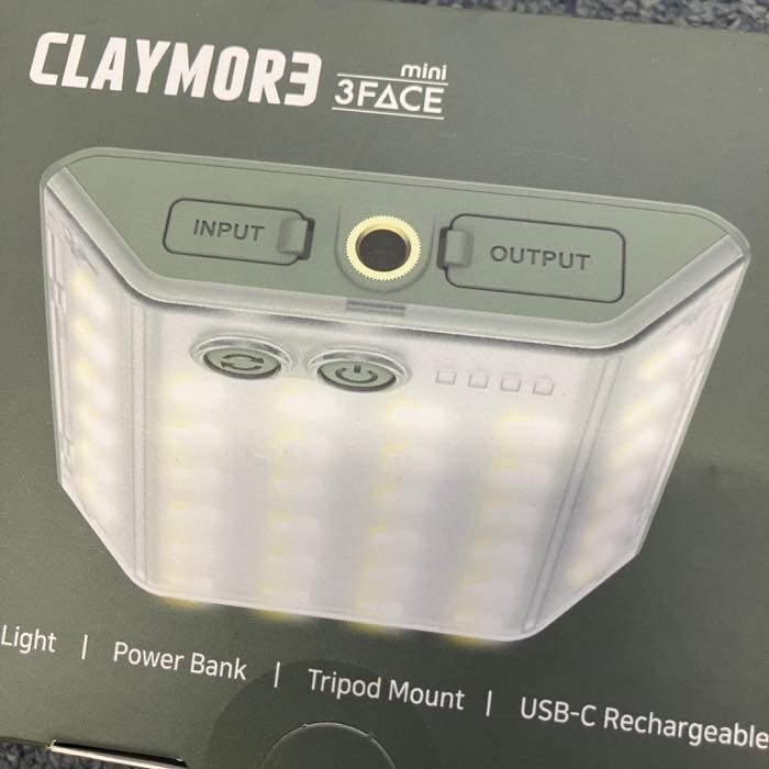 【未使用】◆1円～◆クレイモア 3FACE mini LED ランタン キャンプ アウトドア BBQ 照明 防災(zāi) オシャレ? 人気商品 USB-C mc01079255