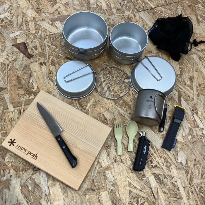 snowpeak スノーピーク マグ クッカー まな板 カトラリー等セット おまとめ クッカー バーナー mc01078812