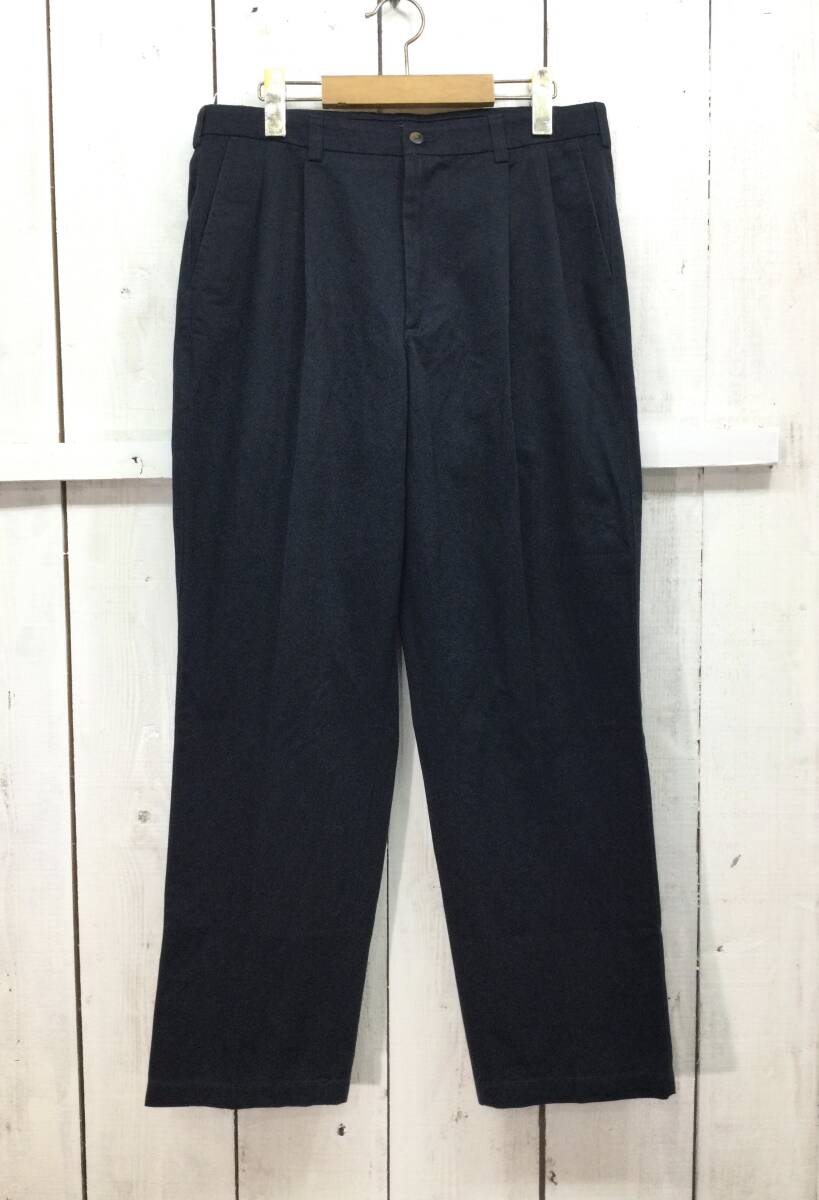 ST.JOHN’SBAY RELAXED FIT 2タック チノパン コットンパンツ W35 L32 メンズL〜 大きめ 良品綺麗_画像1