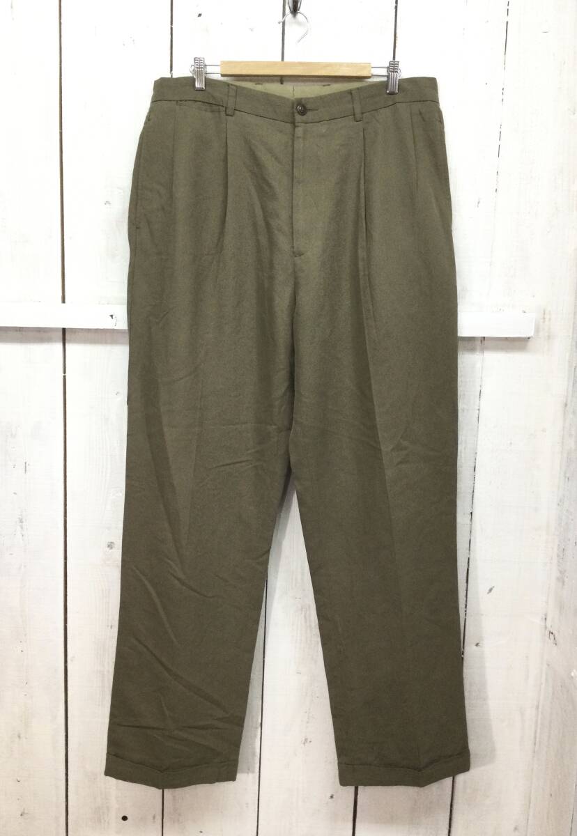 NAUTICA ノーティカ CLASSIC FIT 2タック スラックス パンツ W38 L34 メンズXL 大きめ 状態良好_画像1