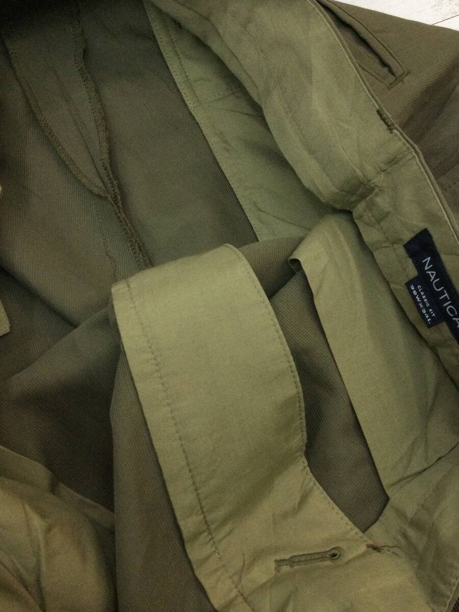NAUTICA ノーティカ CLASSIC FIT 2タック スラックス パンツ W38 L34 メンズXL 大きめ 状態良好_画像9