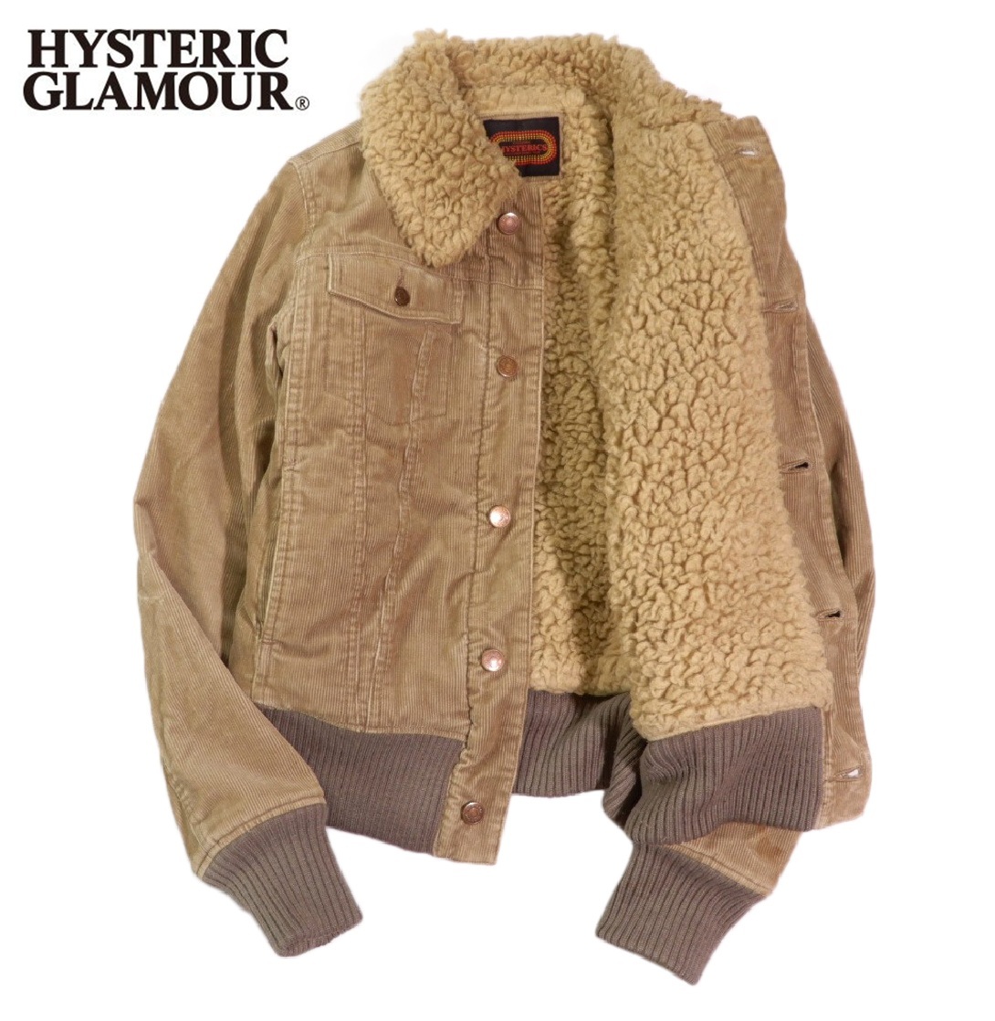 ヴィンテージ ヒステリックグラマー ヒステリックス HYSTERICS HYSTERIC GLAMOUR コーデュロ 里ボア ブルゾン ジャンパー 