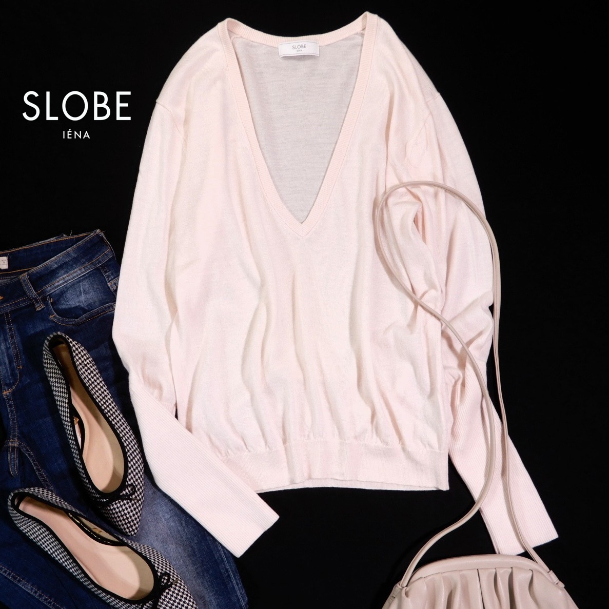 スローブ イエナ SLOBE IENA 大人可愛い☆ ウォッシャブル ウール ざっくりVネック ニット プルオーバー ニットカットソー ニットソー F
