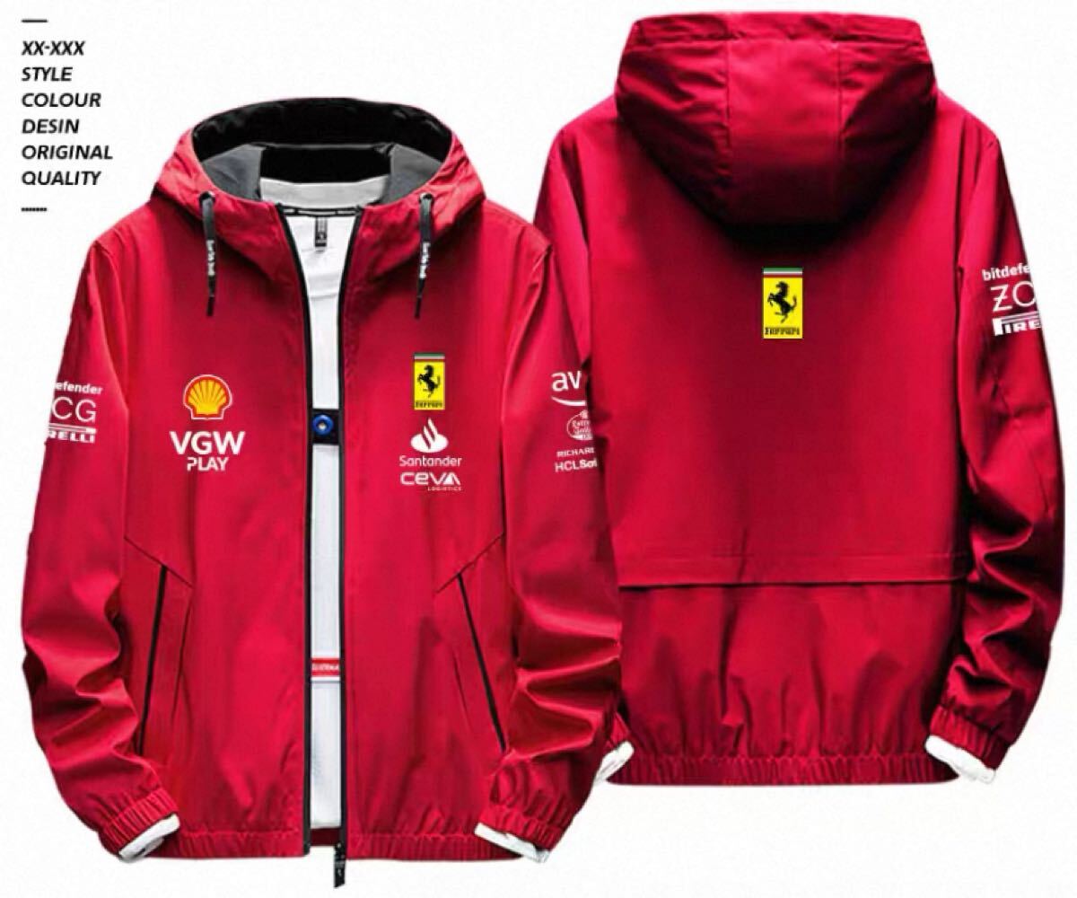 FERRARI ロゴ入りデザインウィンドブレーカー　　　　　　厚手の生地あり　新品未使用品　選べるサイズ／カラー／デザイン　M〜XXXXXL_画像2