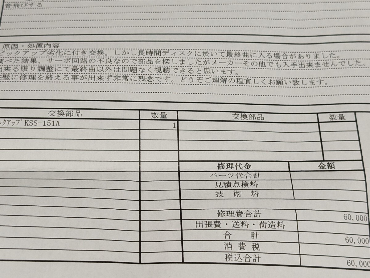 美品 ESOTERIC P?2sピックアップ交換品ジャンク扱いにて