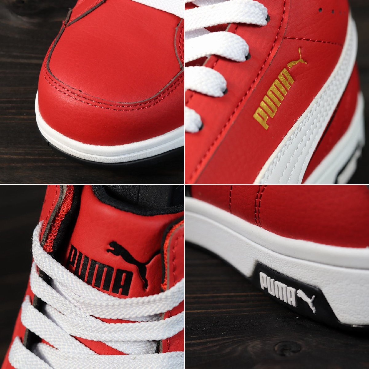 PUMA プーマ 安全靴 メンズ エアツイスト スニーカー セーフティー ブランド 63.209.0 レッド ミッド 27.0cm / 新品 1円 スタート