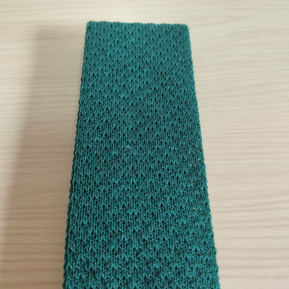 ブルックスブラザーズ(Brooks Brothers)ウール緑ニットネクタイ　ニットタイ_画像4