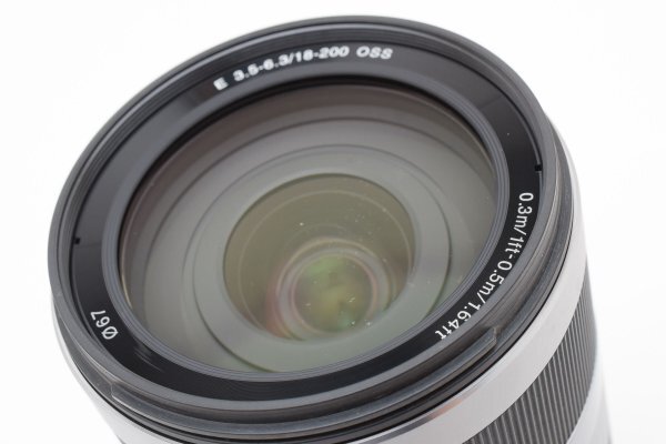 * прекрасный товар возвращенный товар гарантия * SONY Sony E 18-200mm F3.5-6.3 OSS серебряный SEL18200 E крепление сторона влагостойкий шкаф управление #M503