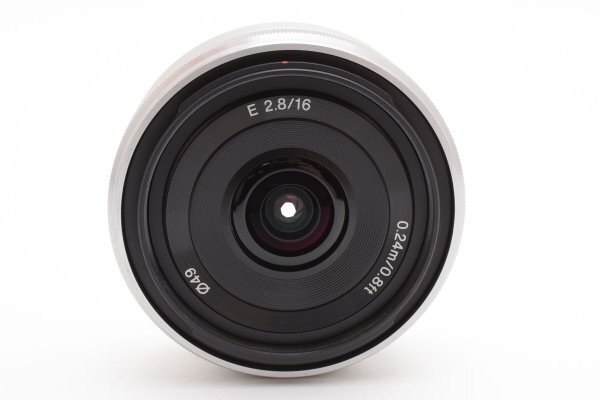 * очень красивый товар возвращенный товар гарантия * SONY Sony E 16mm F2.8 SEL16F28 серебряный E крепление влагостойкий шкаф управление #M504