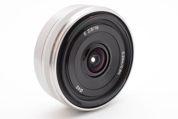 * очень красивый товар возвращенный товар гарантия * SONY Sony E 16mm F2.8 SEL16F28 серебряный E крепление влагостойкий шкаф управление #M504