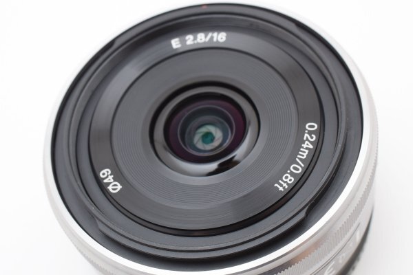 * очень красивый товар возвращенный товар гарантия * SONY Sony E 16mm F2.8 SEL16F28 серебряный E крепление влагостойкий шкаф управление #M504