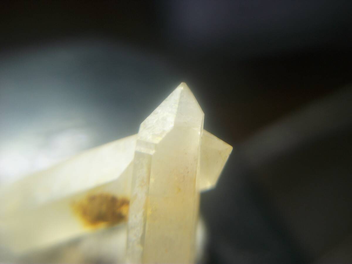 国産鉱物 奈良県 天川 紫水晶 緑水晶 黄色水晶 アメジスト グリーンクォーツ イエロークォーツ 単結晶 セット 定型外発送_画像4