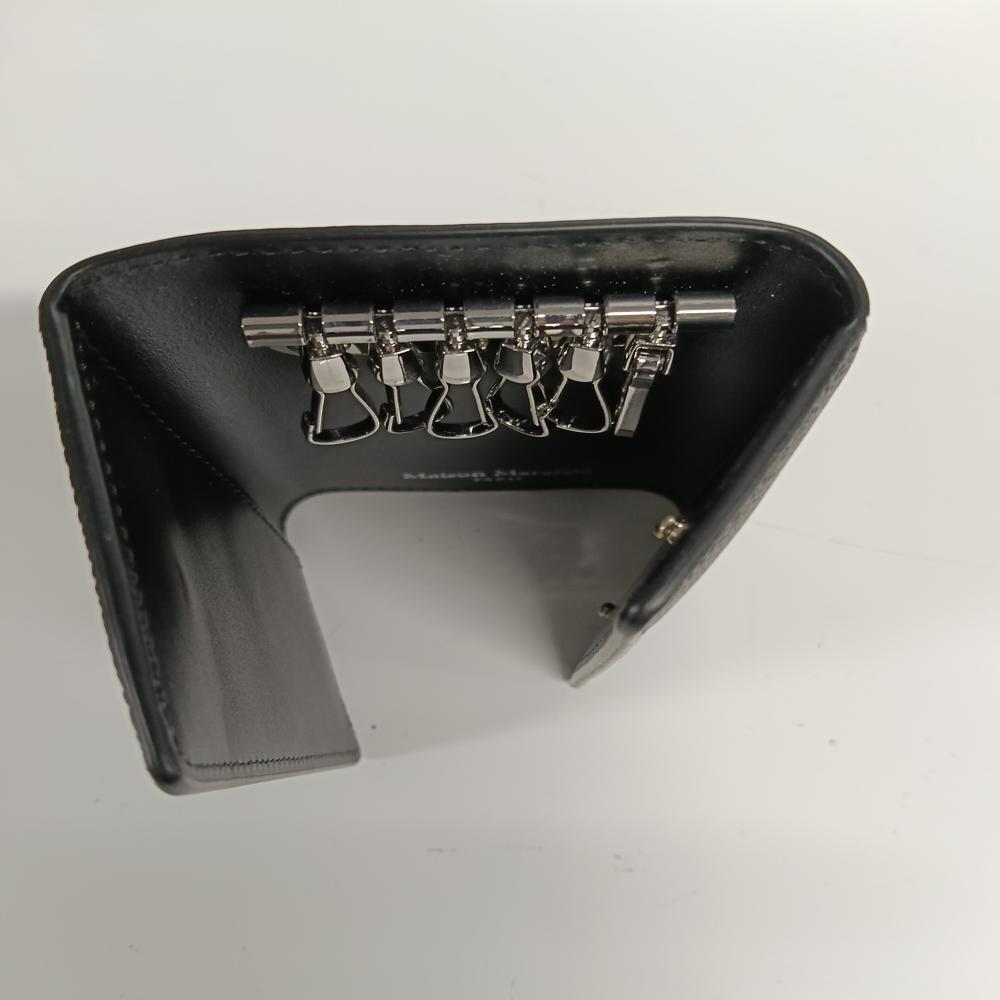 None ノーブランド ブラック 無地 キーケース 2903230_画像3