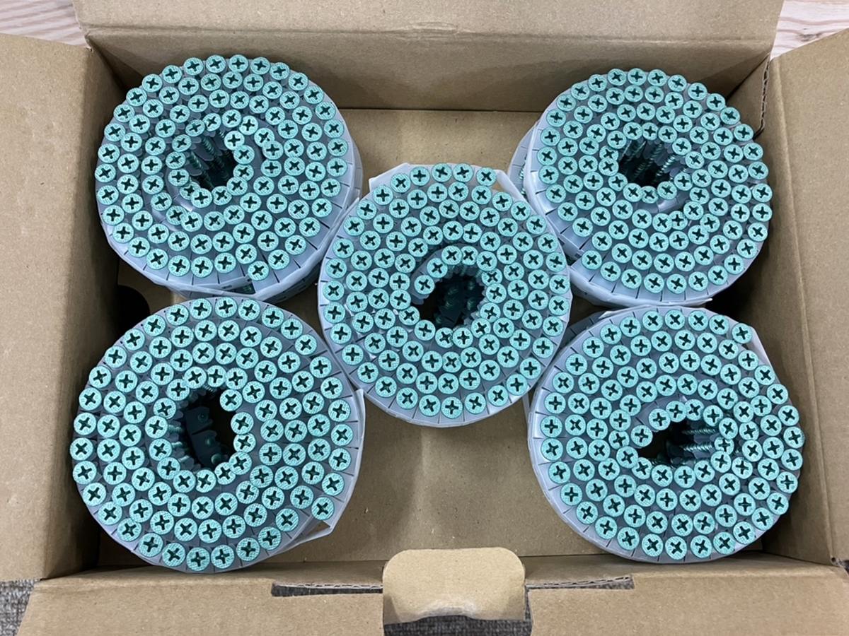 【未使用/2箱まとめ売り】若井産業　ロール連結ビス　ハイ＆ロー　3.8×32　RV32GWH　緑　IK0918ー13xx3_画像4