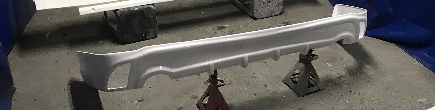 ニッサン Y51フーガ 前期用 リア ハーフエアロABS製　コーナー部メッシュパーツ付属＊新品・未塗装 下面のキズ隠しにもお勧め!!_画像4