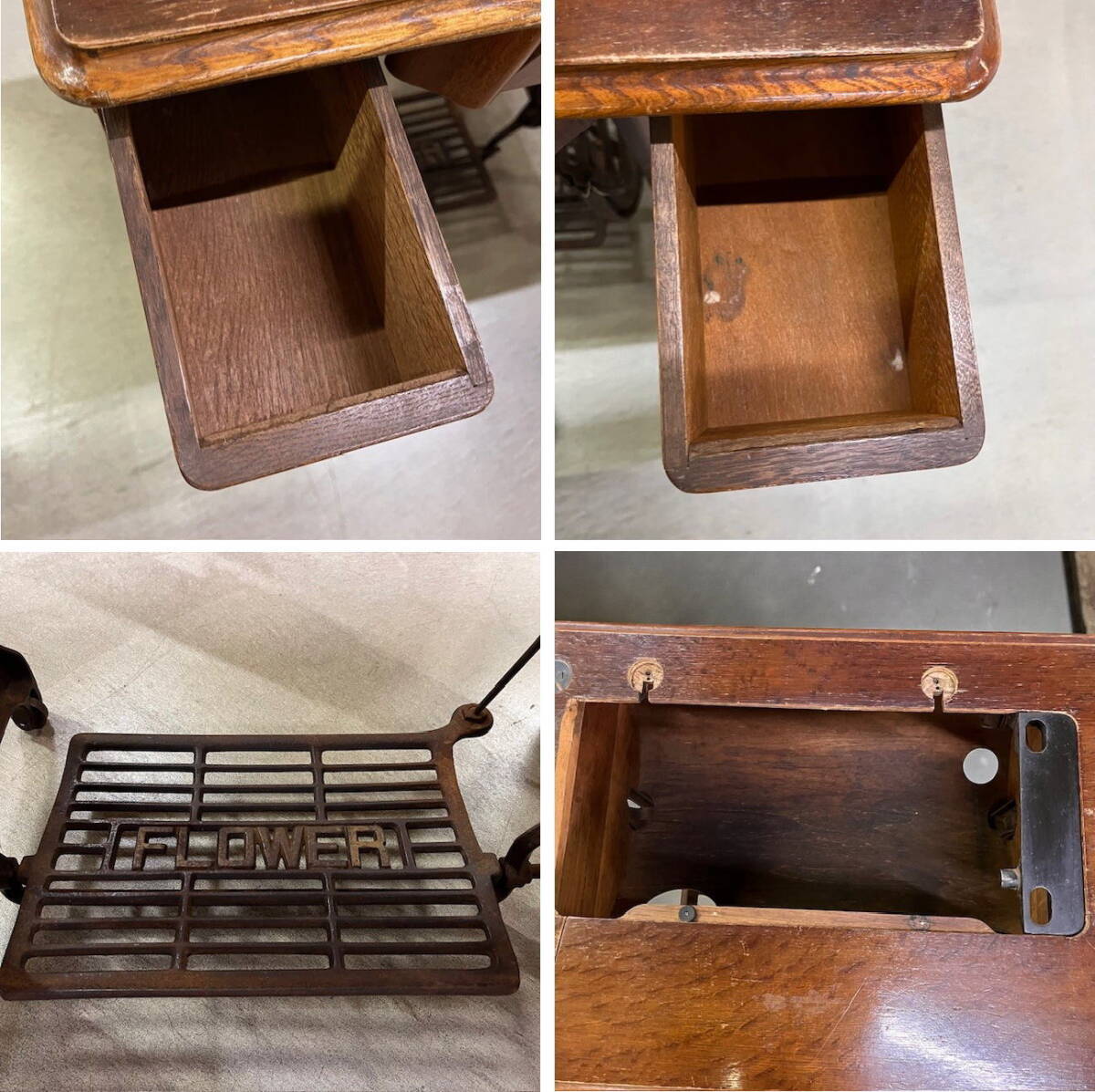 ☆岩手花巻発☆ Flower 足踏みミシン ミシン脚 レトロ ☆中古品☆_画像3