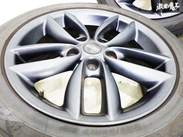 【程度良好!!】BMW MINI ミニ純正 R60 クロスオーバー 17インチ 7J +50 PCD 120 5H 5穴 205/55R17 タイヤ付 ホイール 4本 即納 棚48X_画像4