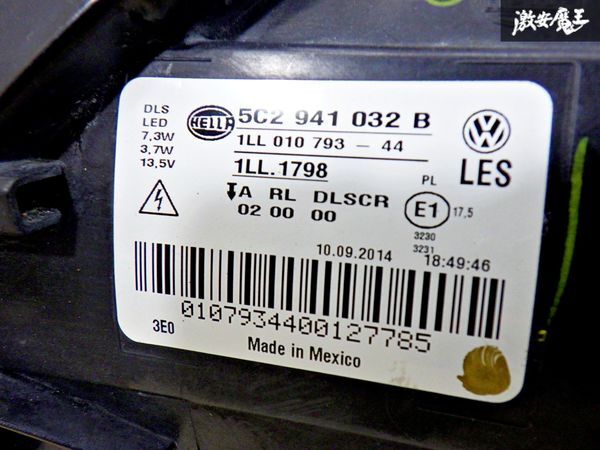 【ストア保証】 フォルクスワーゲン VW 純正 16C ザ ビートル HID ヘッドライト ヘッドランプ バラスト 右側 右 5C2941032D 即納 棚23E_画像6