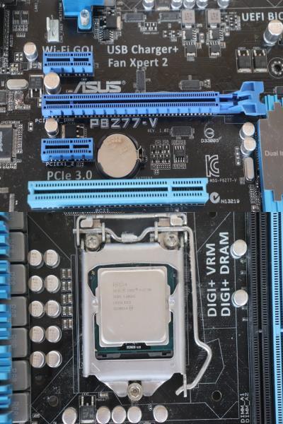 Y08/524 ASUS PBZ77-V CPU Core i7-3770K 3.5GHz/MSI H110M PRO-VH CPU Core i7-6770 3.4GHz マザーボード 2點セット 動作未確認(rèn) 現(xiàn)狀品