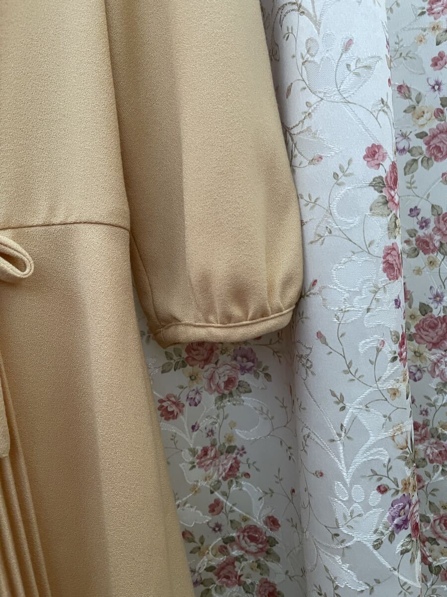 ワンピース　オレンジ　サーモンピンク　上品　１１号 L 長袖_画像4