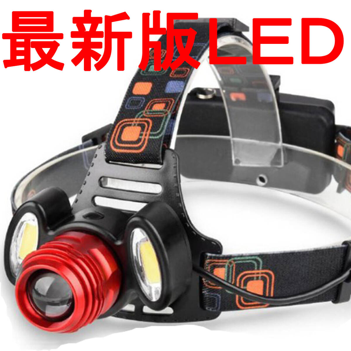 ヘッドライト 充電式 LED 作業(yè) 電池 バッテリー アウトドア usb充電 ヘッドランプ 頭 爆光 地震 強力 ライト ワーク 三燈COB 単品 04