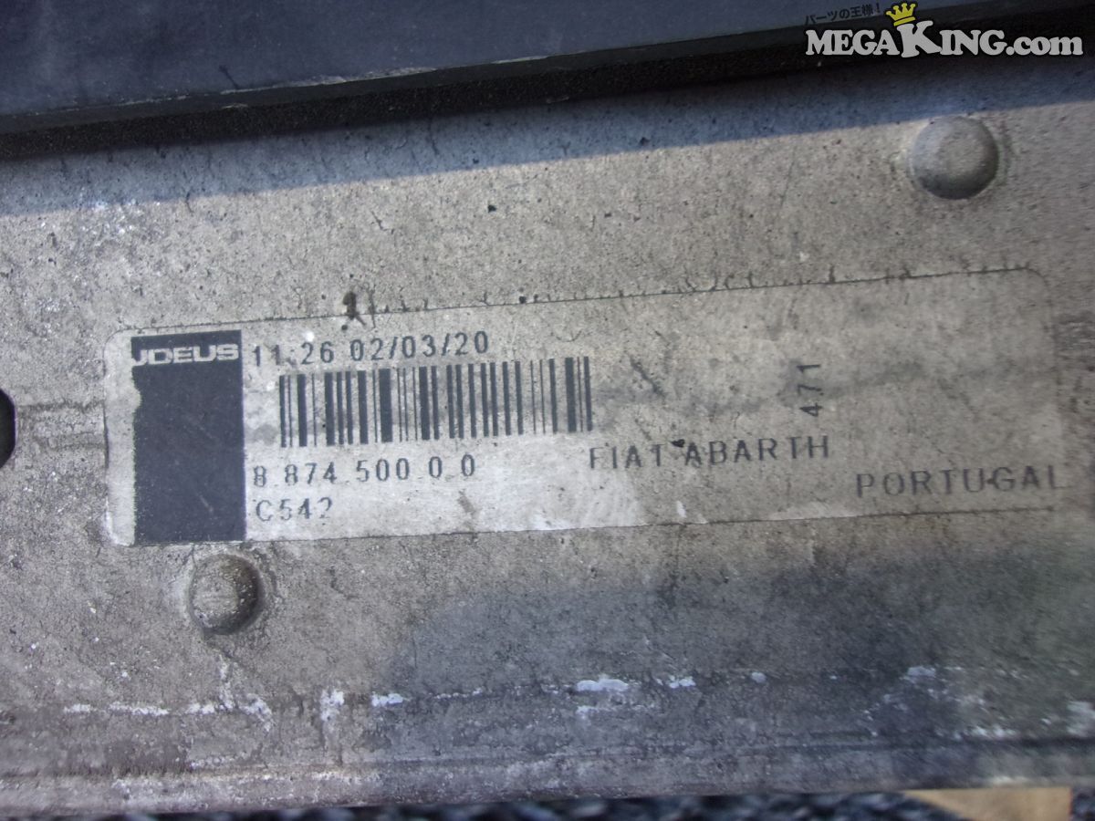 FIAT フィアット アバルト 595 純正 ノーマル インタークーラー 11段 左右 887450000 887450100 / S9-1519_画像3