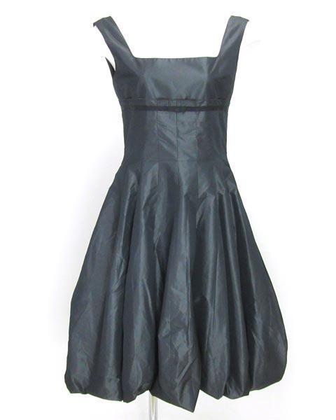 フォクシー FOXEY 美品 グレー ノースリーブひざ丈ワンピース 38